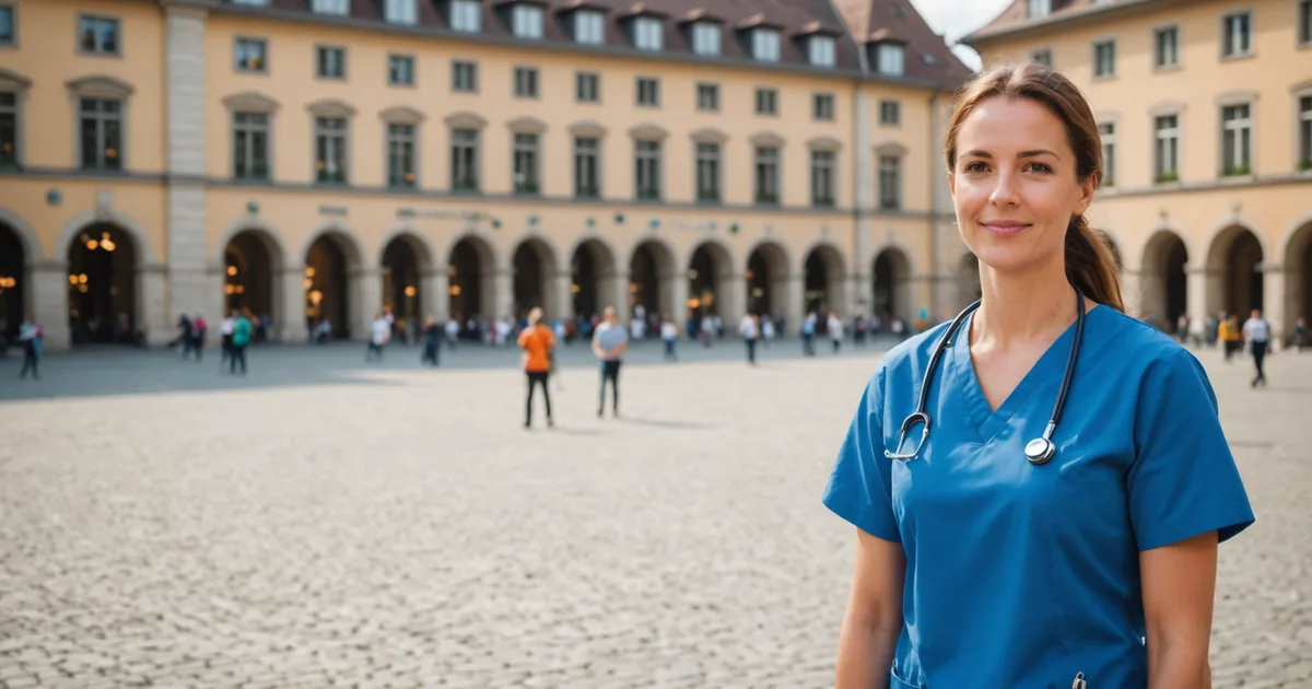Swiss city of Zurich with river, representing freelance nursing market